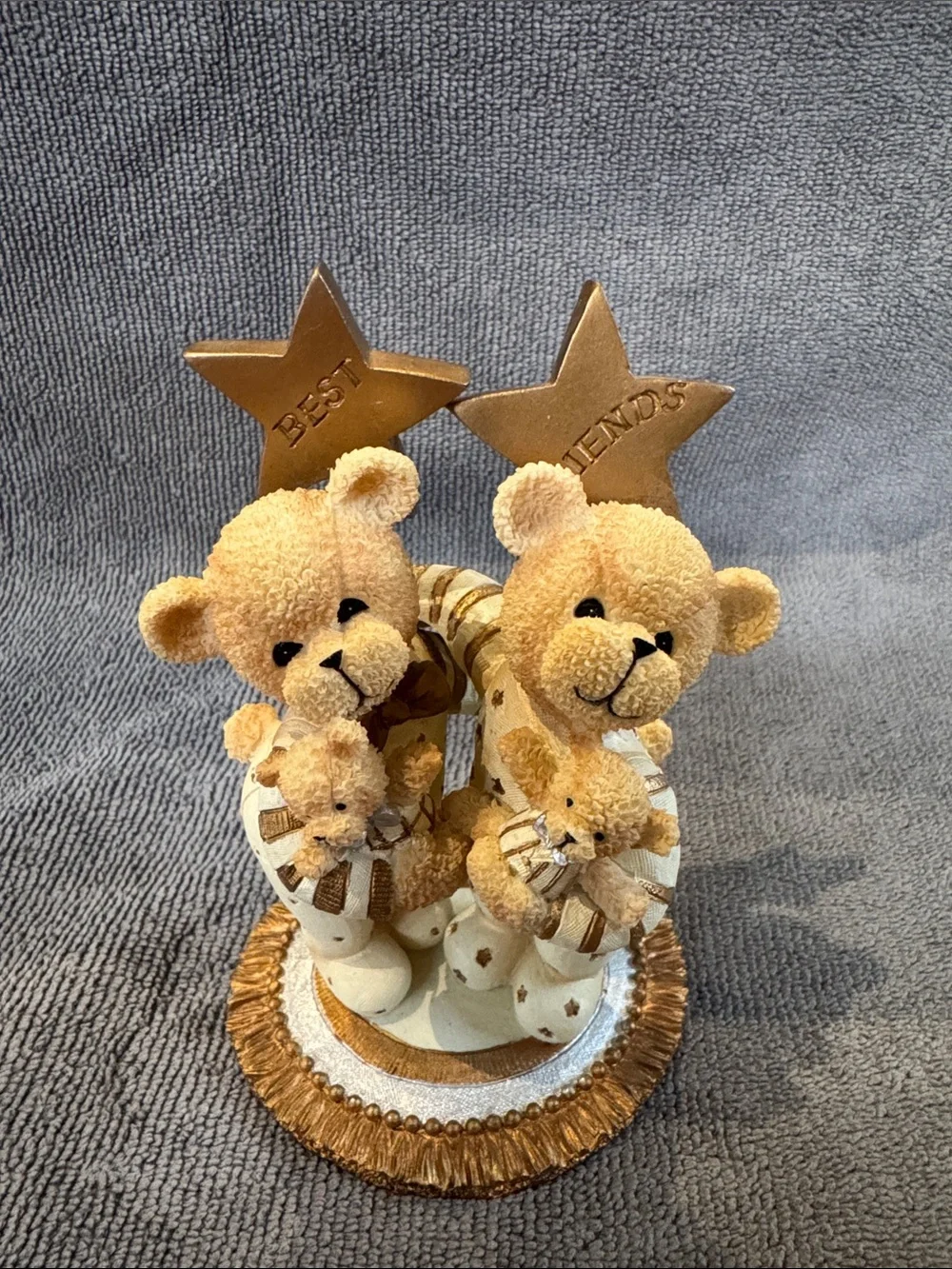2001 Cherished Teddies Best Friends Cheri Lane Resin Figurine by Enesco.